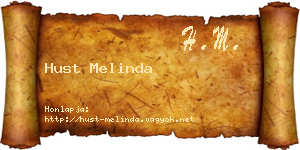 Hust Melinda névjegykártya