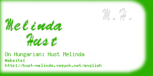 melinda hust business card